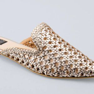 WHBM Woven Leather Flats in Champaign